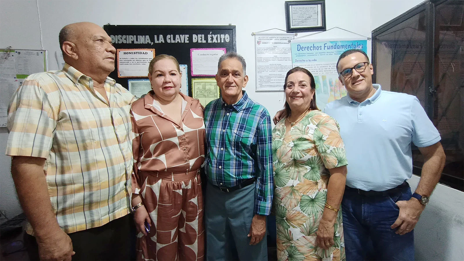 Juan Hernández, María Sotomayor, Roberto Acosta, Iris Solana, Jhon Macareno.